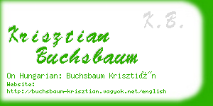 krisztian buchsbaum business card